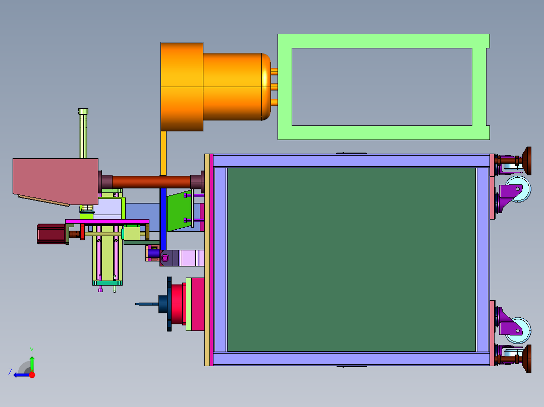 电机转子卡簧装入设备右视图