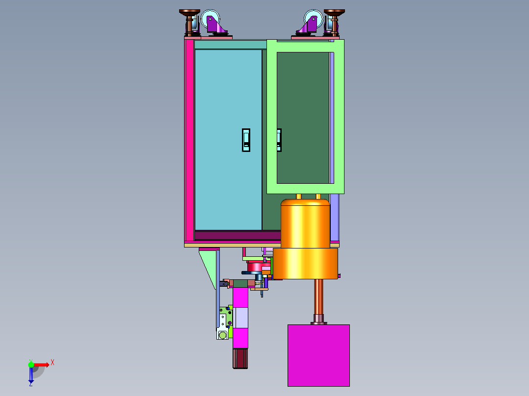 电机转子卡簧装入设备俯视图