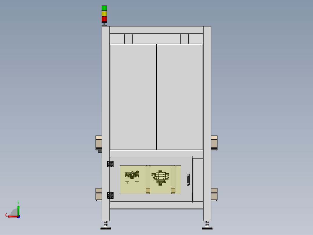 在线全自动翻转机后视图