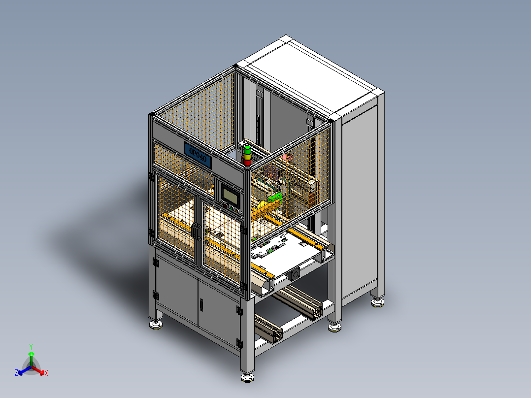 在线全自动翻转机正等轴测图