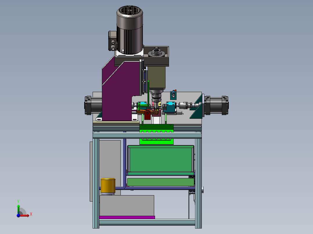 全自动组装设备模型前视图