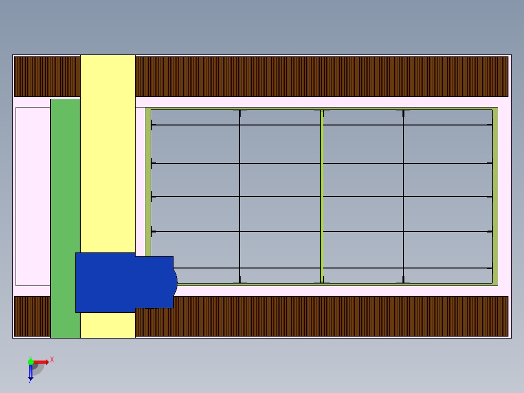 窗帘帘头激光裁剪机俯视图