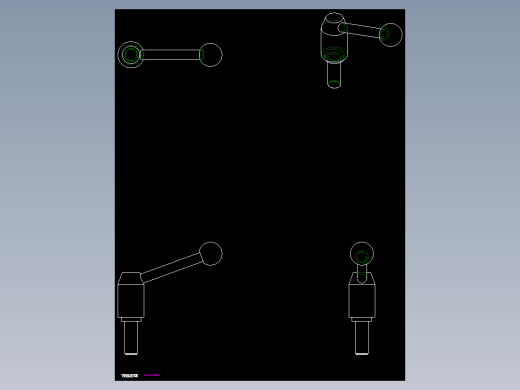 調整式把手2444-2D多系列多零件图纸模型