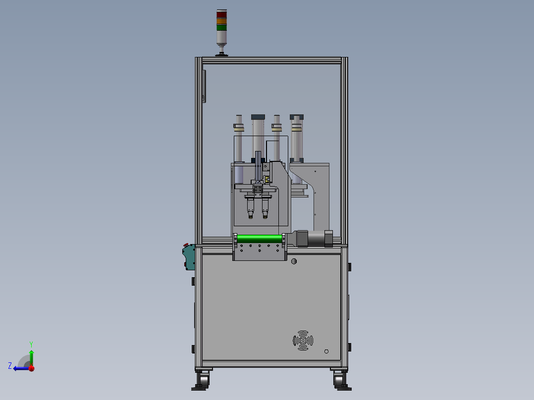 四工位转盘熔焊机sw16可编辑右视图