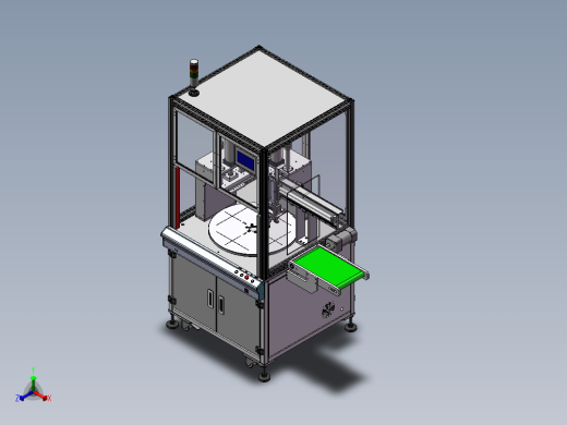 四工位转盘熔焊机sw16可编辑正等轴测缩略图