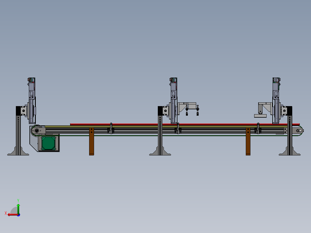 2023.02月-电子PCB板龙门铣自动化生产线sw17可编辑后视图