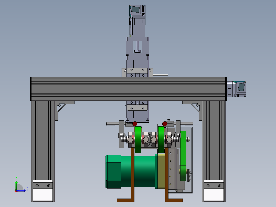 2023.02月-电子PCB板龙门铣自动化生产线sw17可编辑左视图
