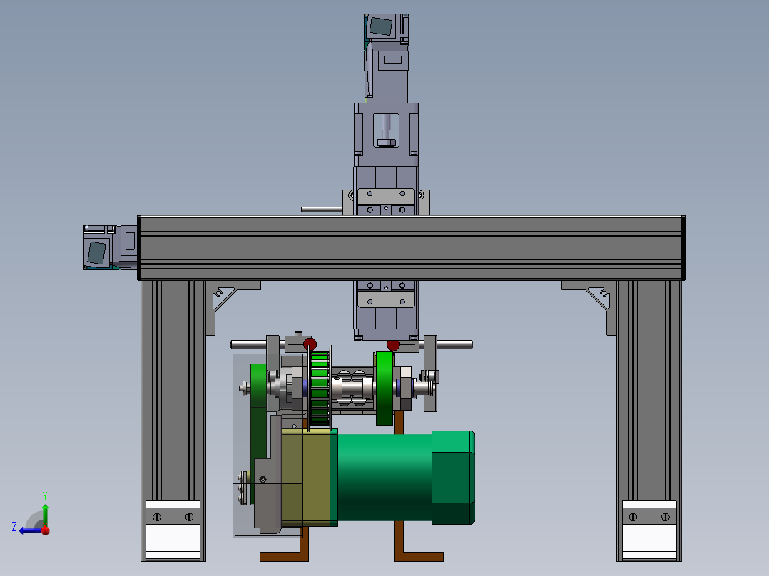 2023.02月-电子PCB板龙门铣自动化生产线sw17可编辑右视图