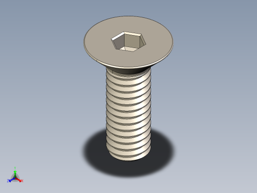 Screw_ISO_10642_M4x12_A2.STEP正等轴测缩略图