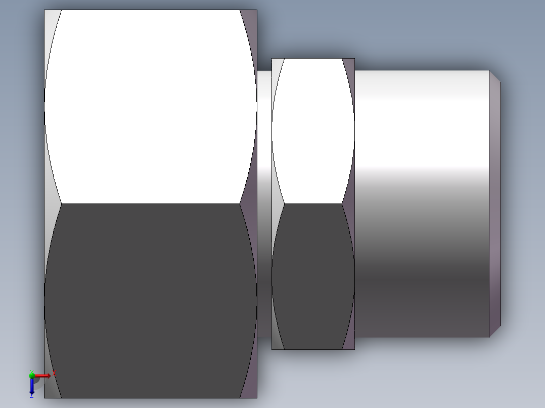 直通变径接头、2C-22-26俯视图