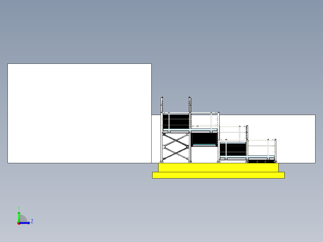 B3003388-轮椅坡道左视图