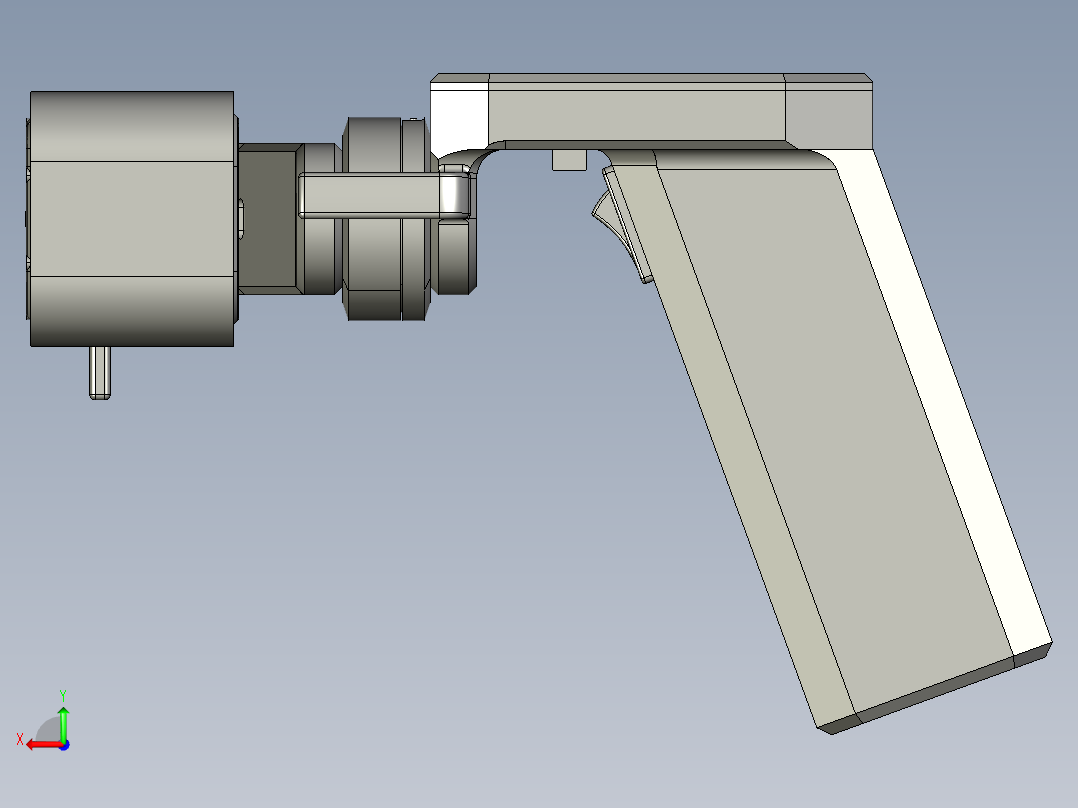 手持gopro运动相机云台支架设计 1398785后视图