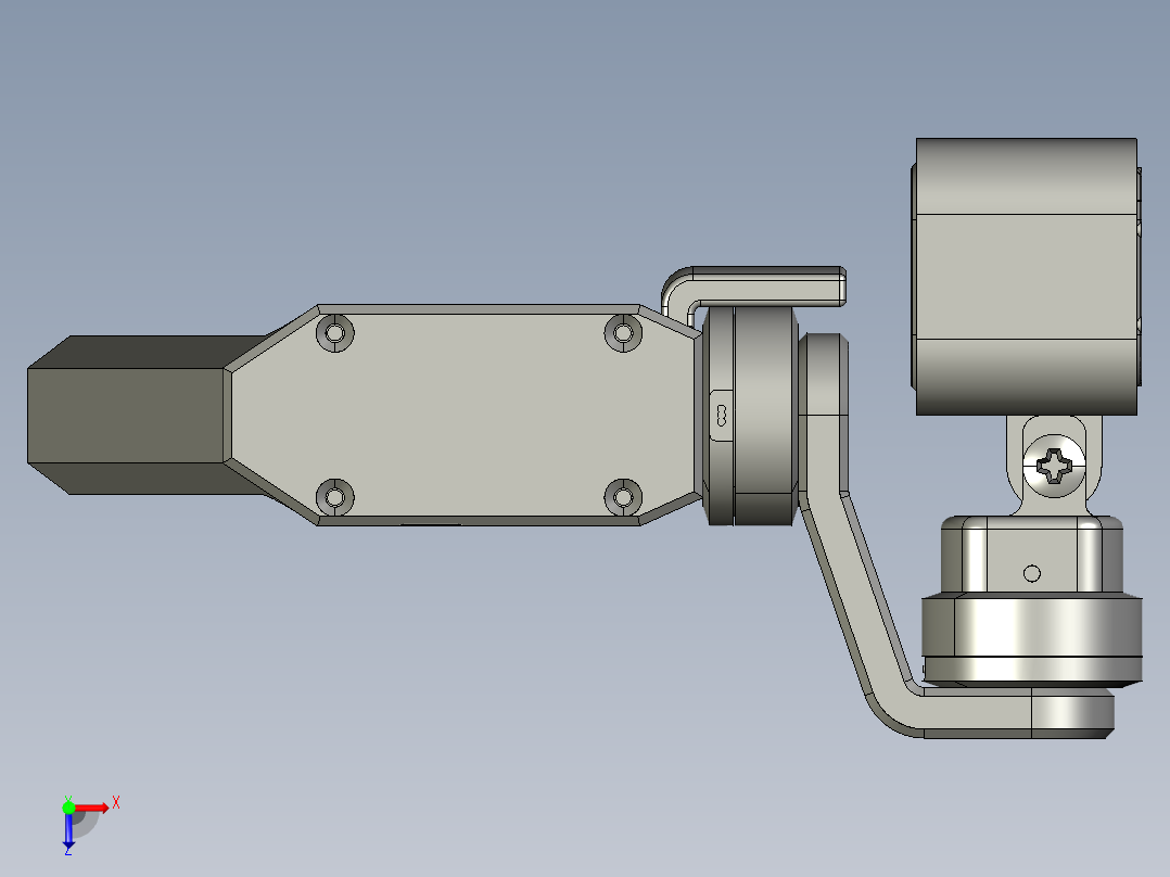 手持gopro运动相机云台支架设计 1398785俯视图
