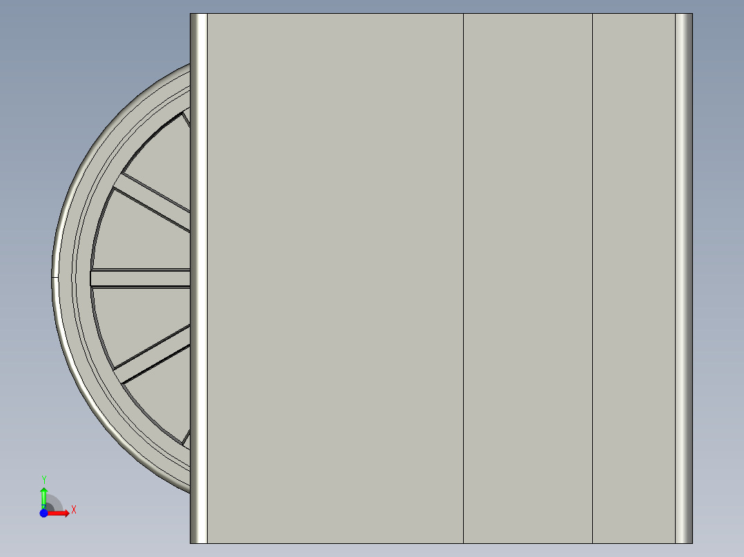 40铝合金白色弧轮流利条.STEP前视图