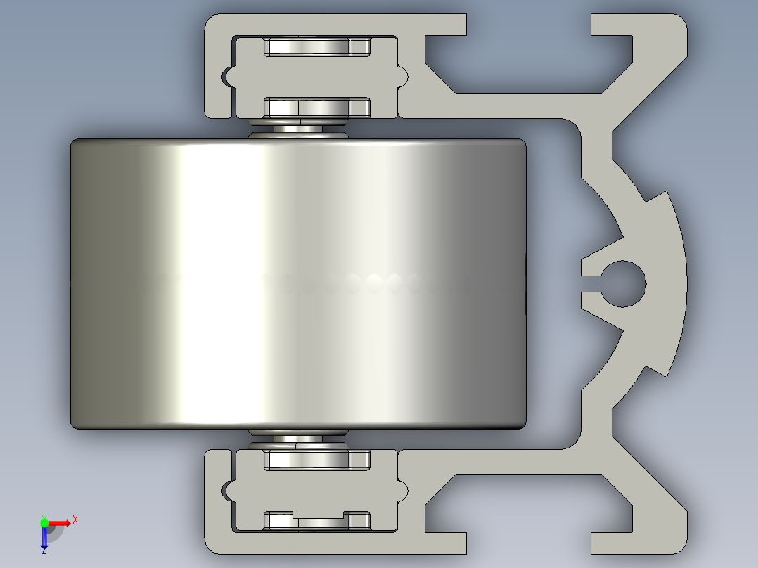 40铝合金白色弧轮流利条.STEP俯视图