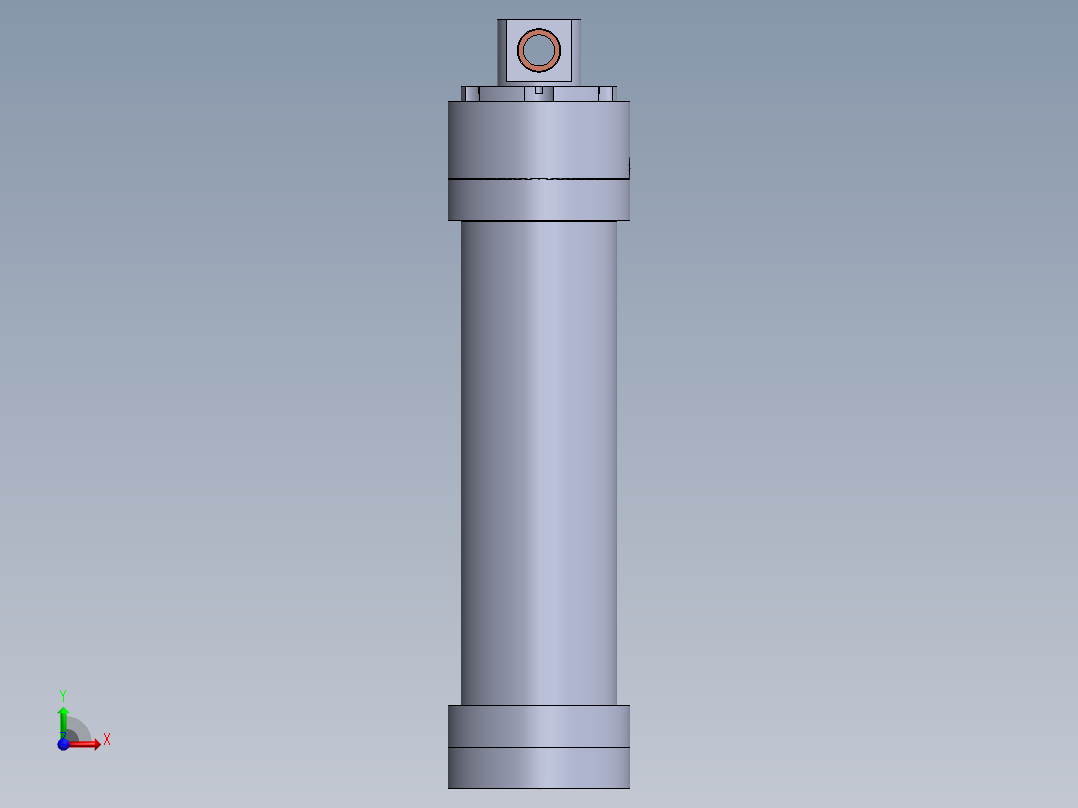 螺纹式液压缸250x160x920 mm前视图