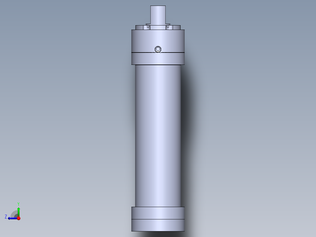 螺纹式液压缸250x160x920 mm右视图