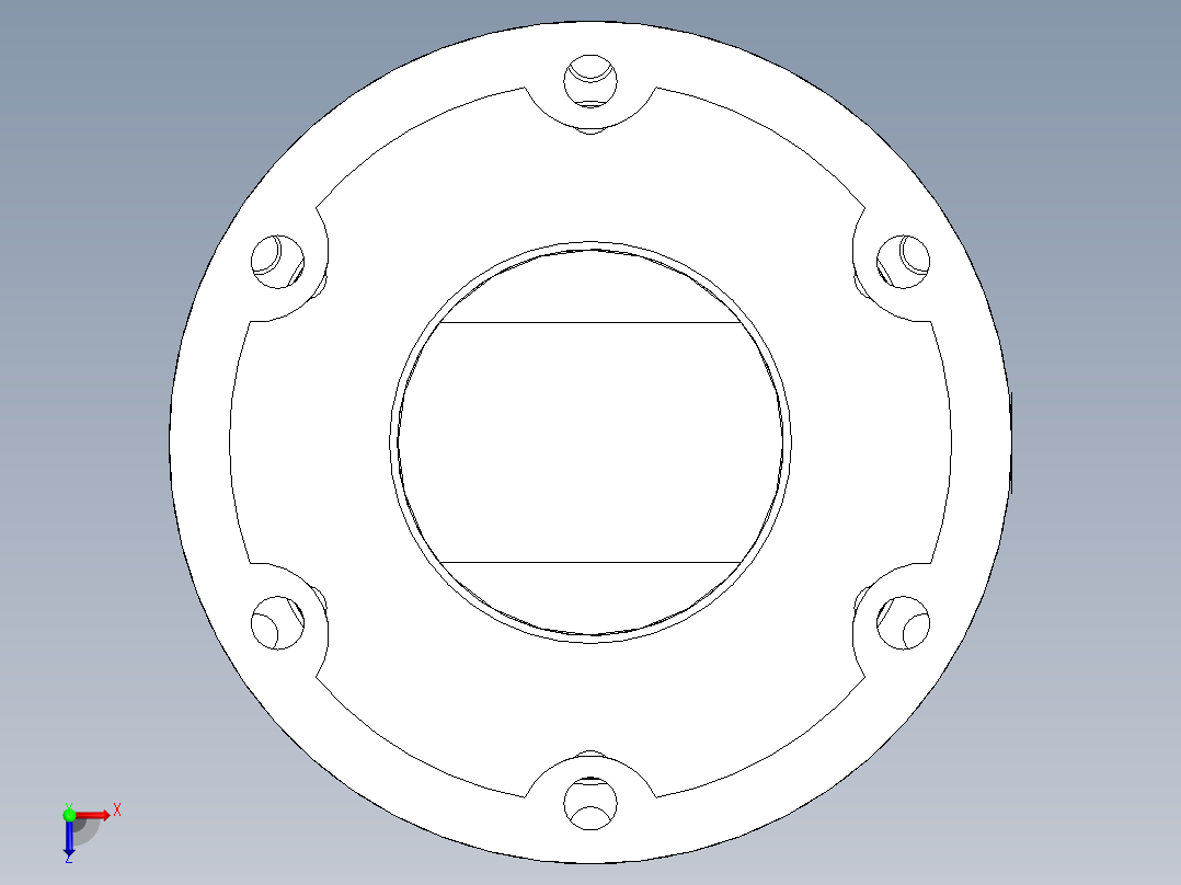 螺纹式液压缸250x160x920 mm俯视图