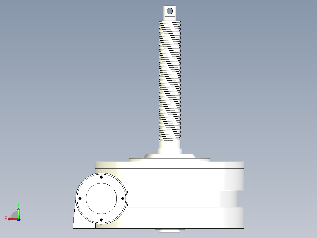蜗轮蜗杆减速器后视图