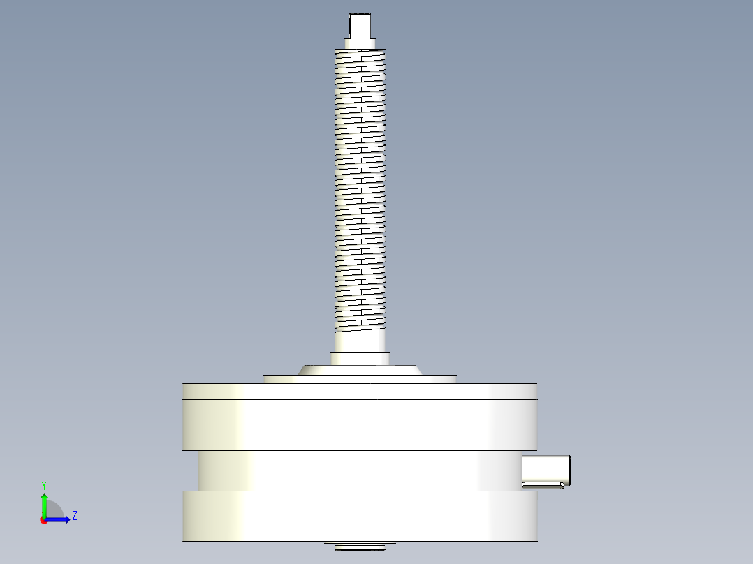 蜗轮蜗杆减速器左视图