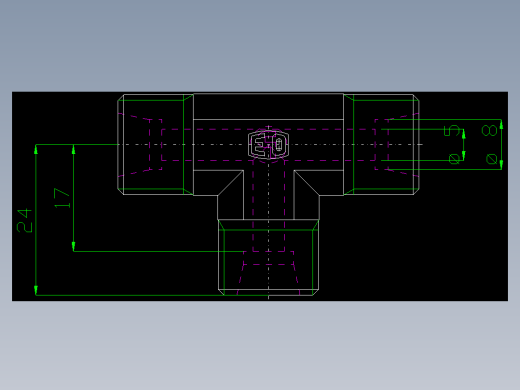 PARKER管接头EO Union tee T08SCFX_front