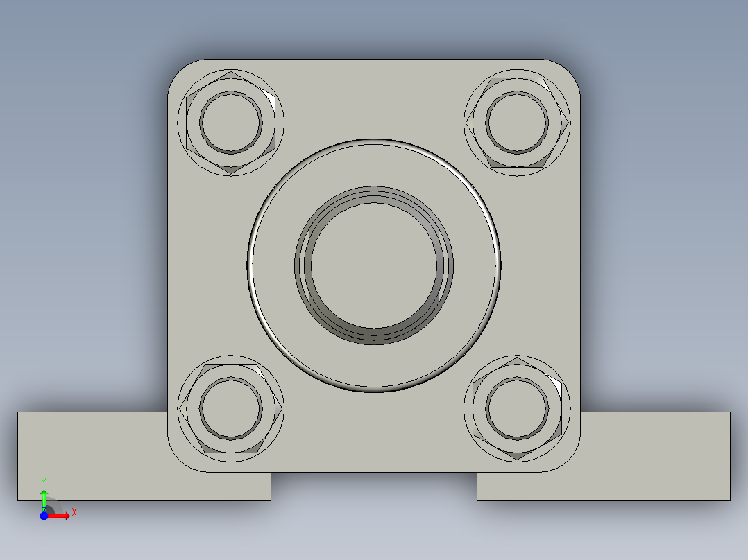 HOB-LA脚架型中高压油缸HOB-4030-LA前视图