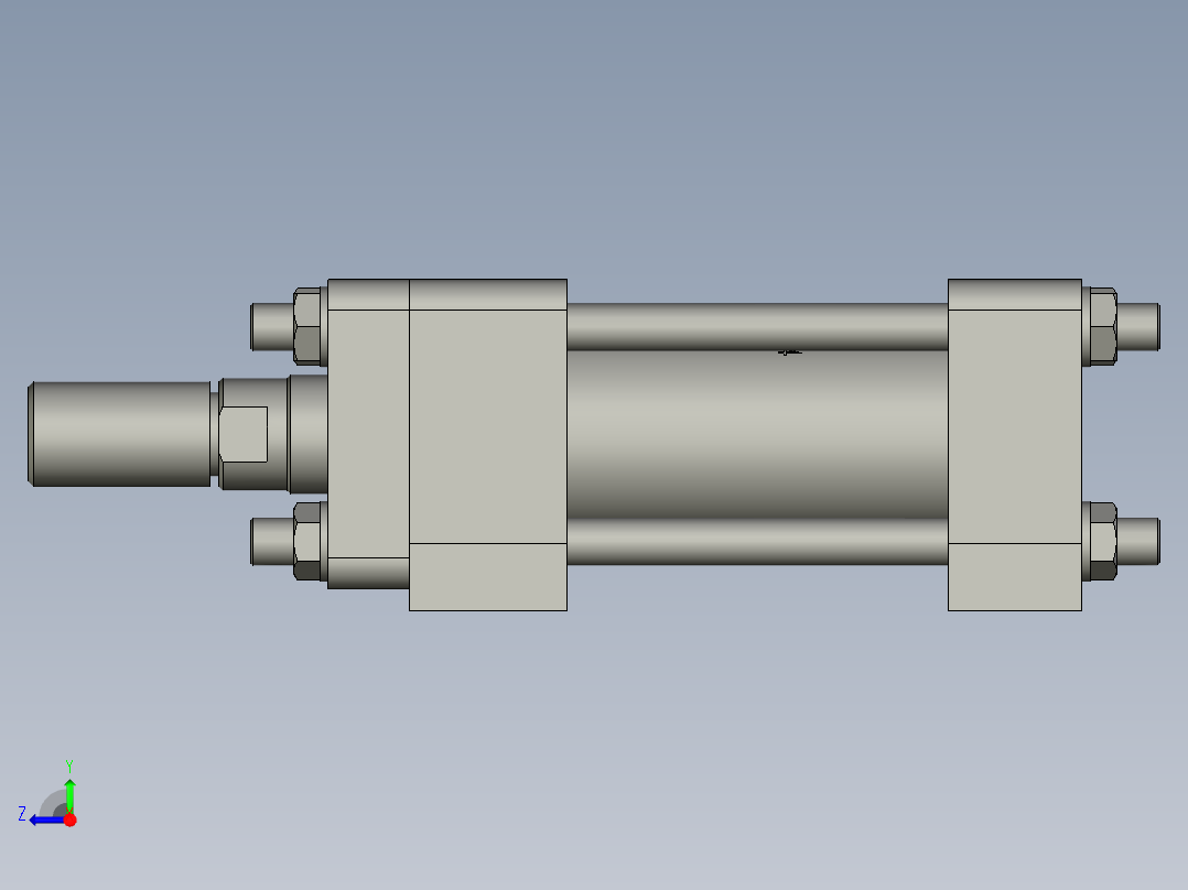 HOB-LA脚架型中高压油缸HOB-4030-LA右视图