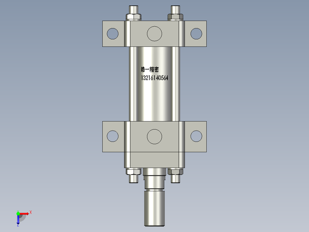 HOB-LA脚架型中高压油缸HOB-4030-LA俯视图
