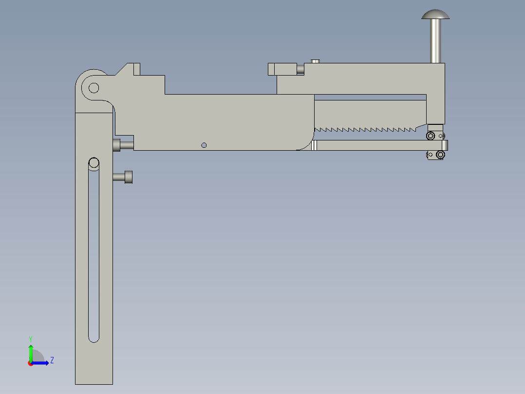 装配体6窄板夹紧机构左视图