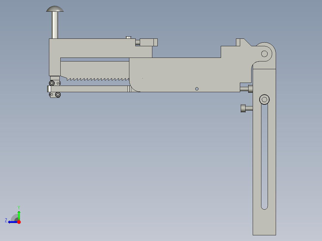 装配体6窄板夹紧机构右视图
