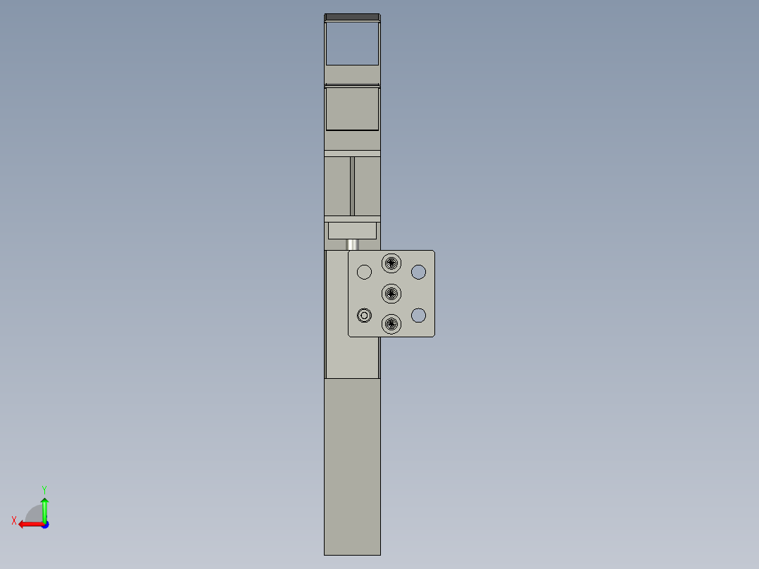 不良品接料组件后视图