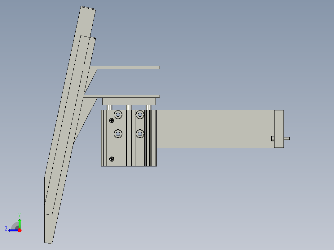 不良品接料组件右视图