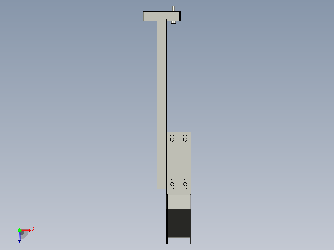 不良品接料组件俯视图