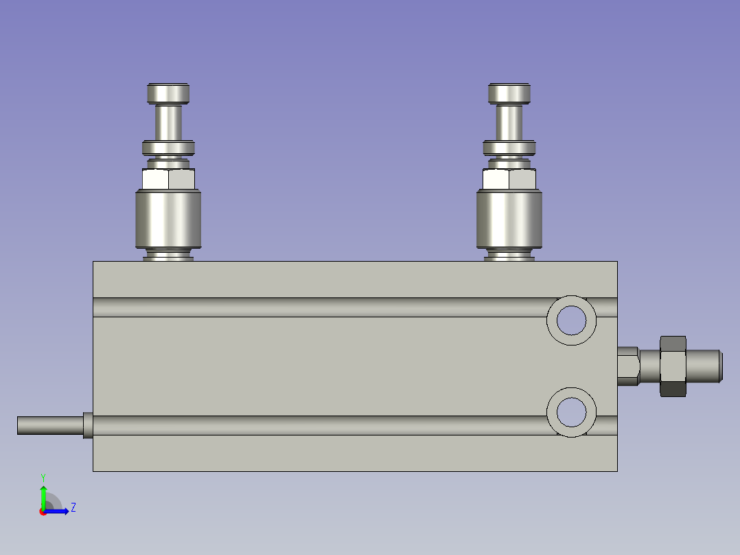 气缸CDU16-40D-M9N左视图