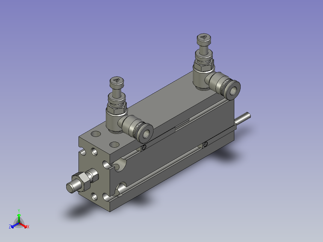 气缸CDU16-40D-M9N正等轴测图