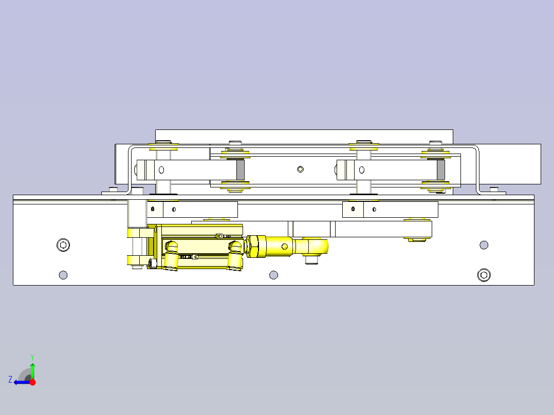 一种宽度换装机构3D右视图