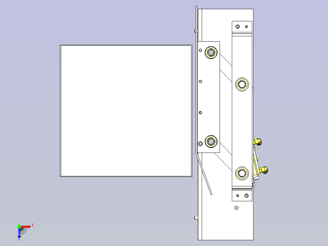 一种宽度换装机构3D俯视图