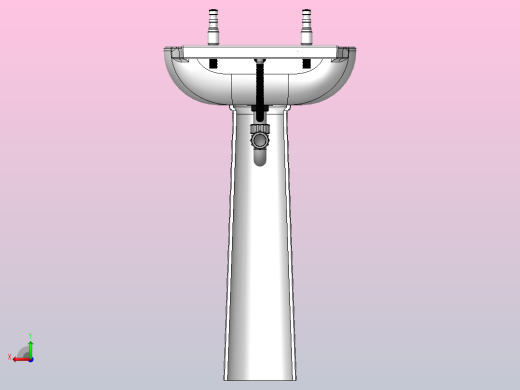 带水龙头和废水的水槽盆后视缩略图