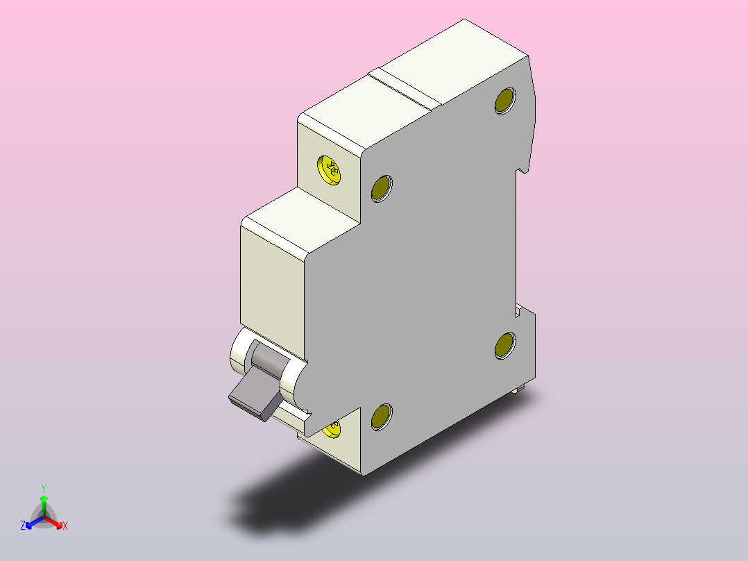 RDX65-63高分断小型断路器[RDX65-63-1P-C4A]主视图