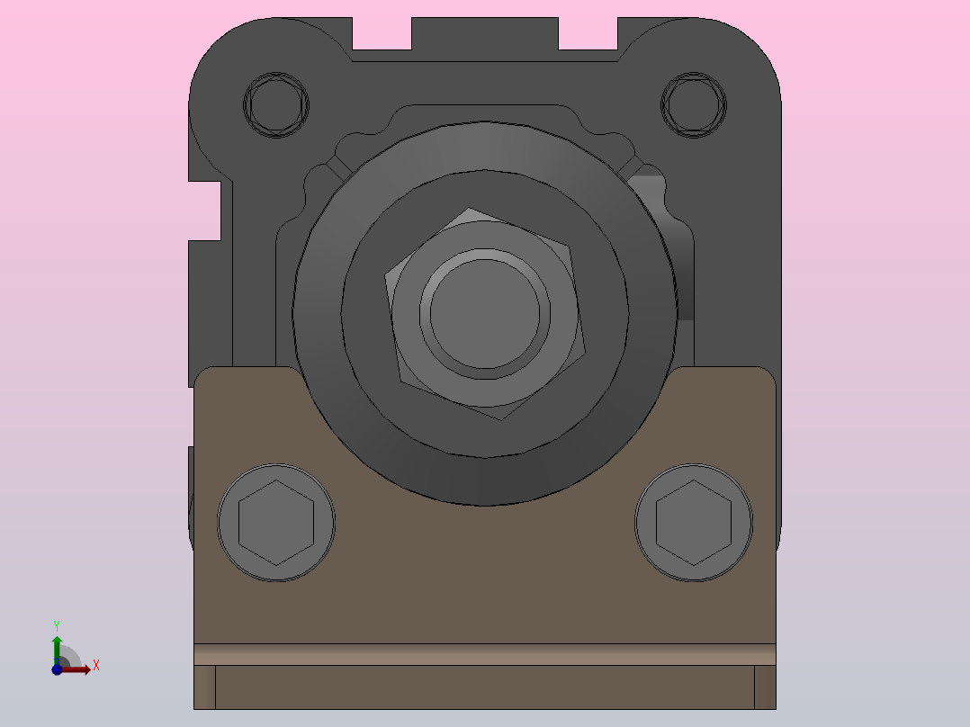 SEJ双轴复动行程可调型气缸SEJ 40×25-50-S前视图