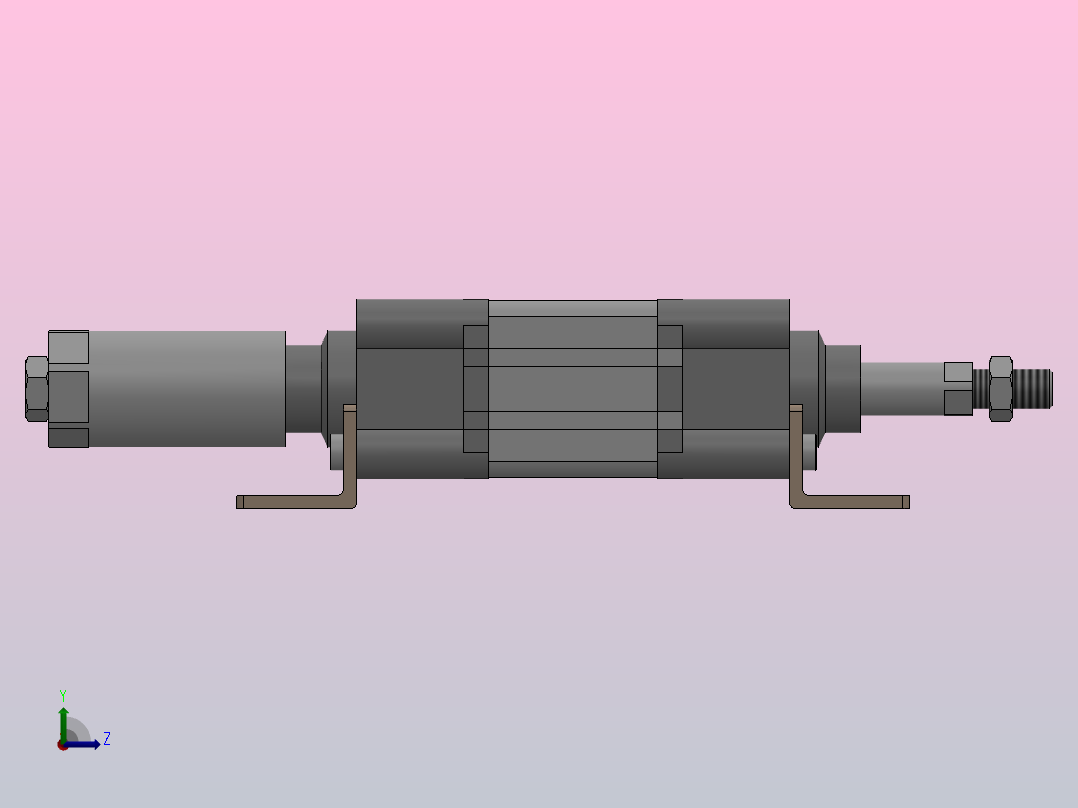 SEJ双轴复动行程可调型气缸SEJ 40×25-50-S左视图