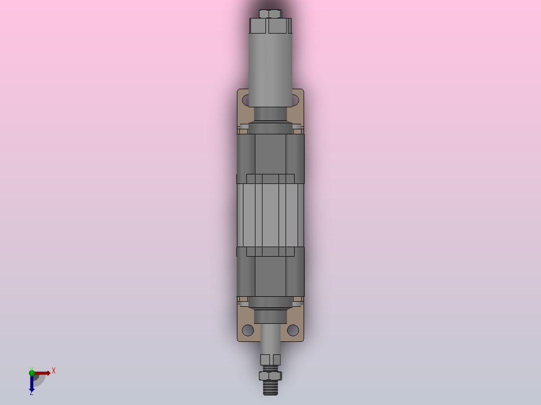 SEJ双轴复动行程可调型气缸SEJ 40×25-50-S俯视图