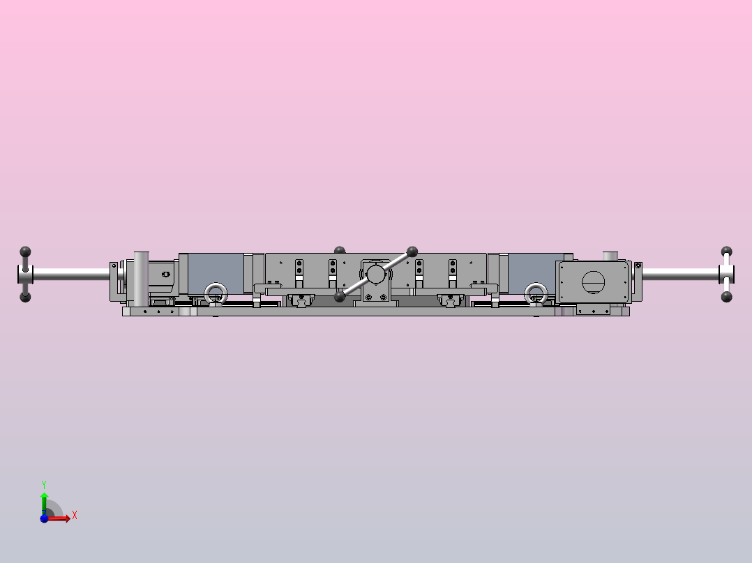 汽车电池包里模组堆叠工装前视图