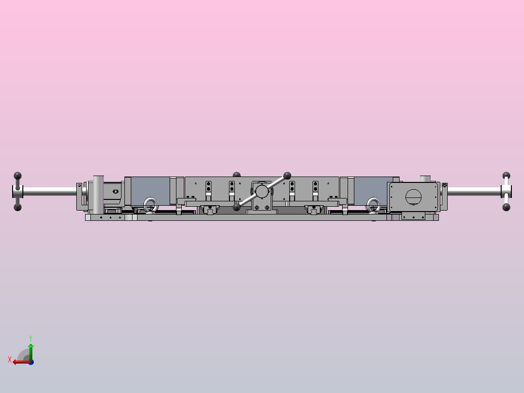 汽车电池包里模组堆叠工装后视图