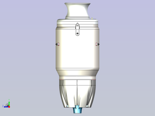 涡轮喷气引擎3D图纸三维模型右视缩略图