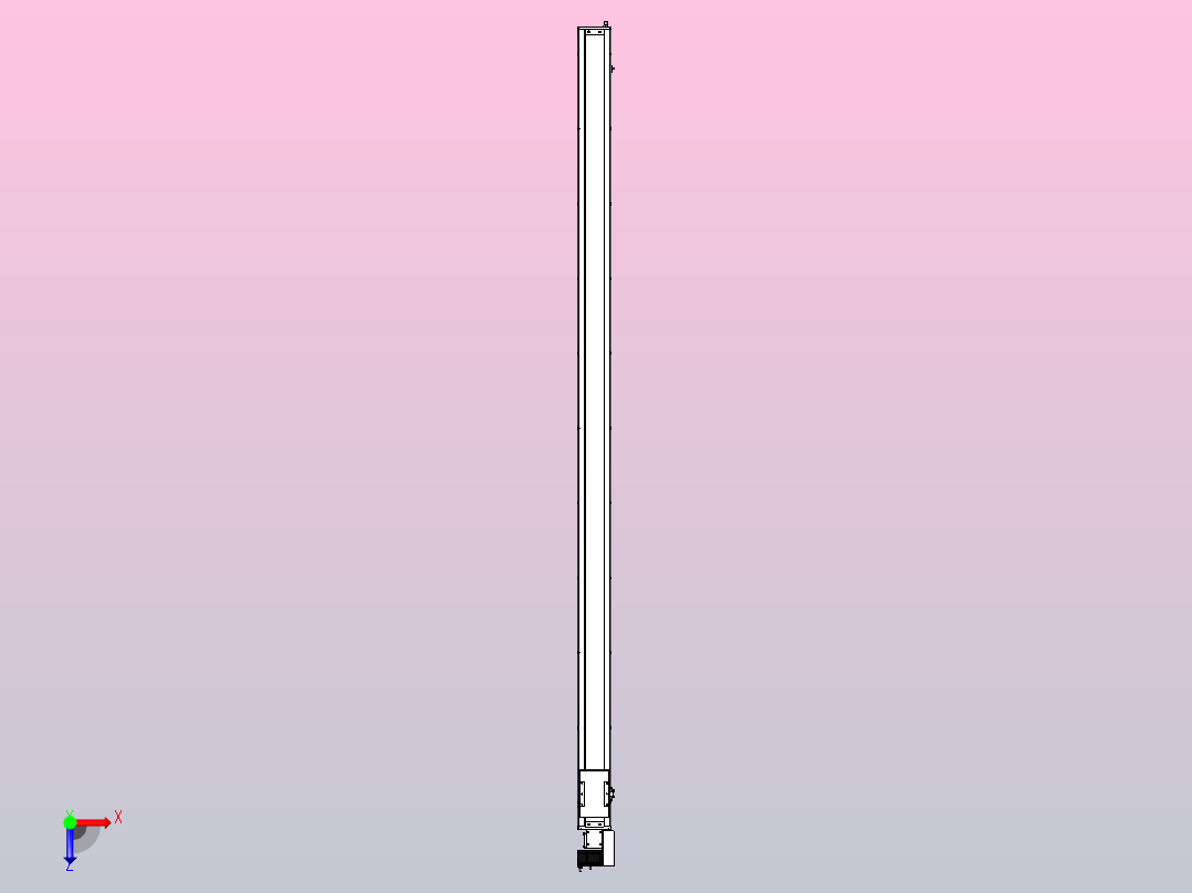 SCM14-2900-R滚珠花健、支撑座、滚珠丝杠、交叉导轨、直线模组俯视图