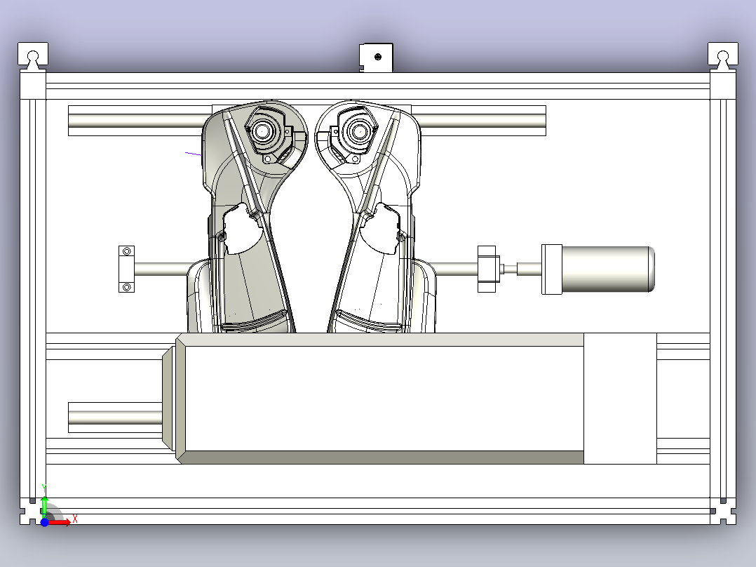 激光切割机3D模型前视图