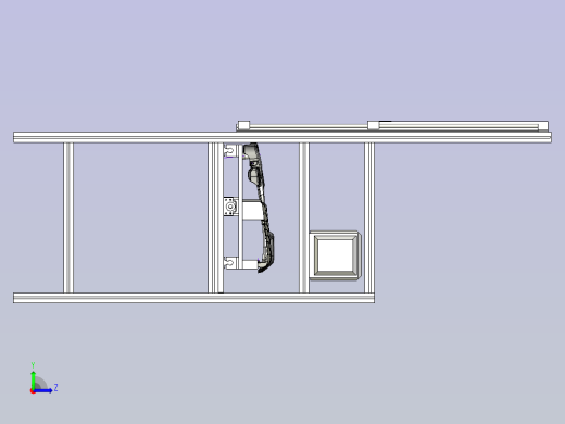 激光切割机3D模型左视缩略图
