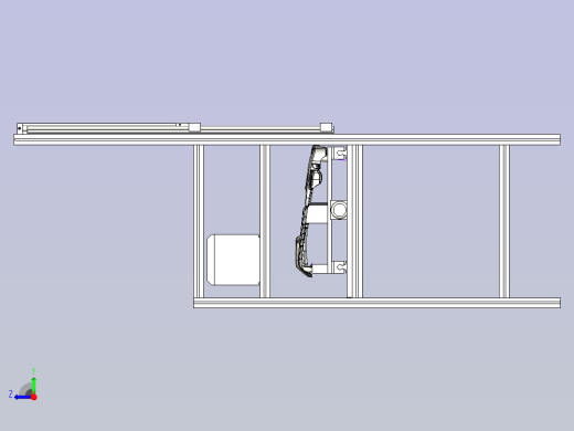 激光切割机3D模型右视缩略图