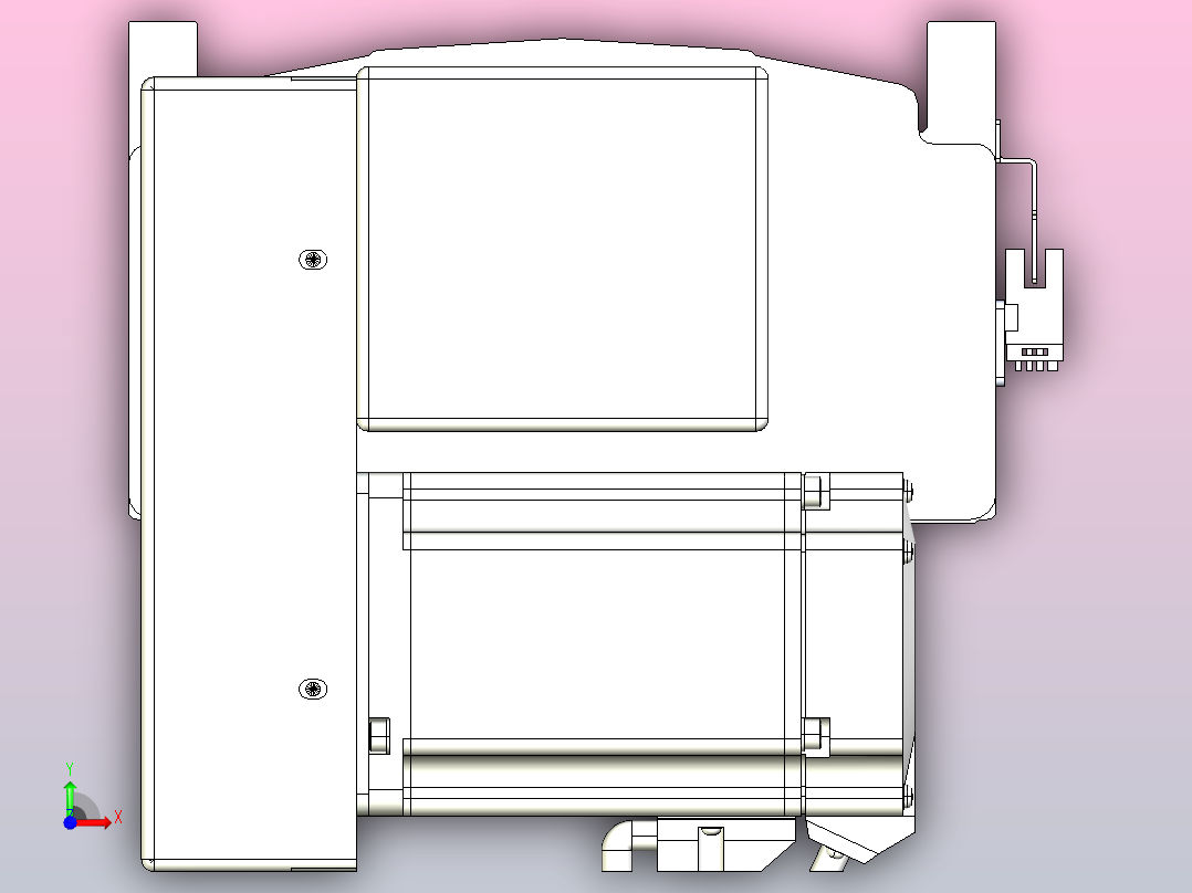 皮带直线轴半封闭可选导轨TPA-HNB-202D-140-L2400-LP-C-P75-N3前视图
